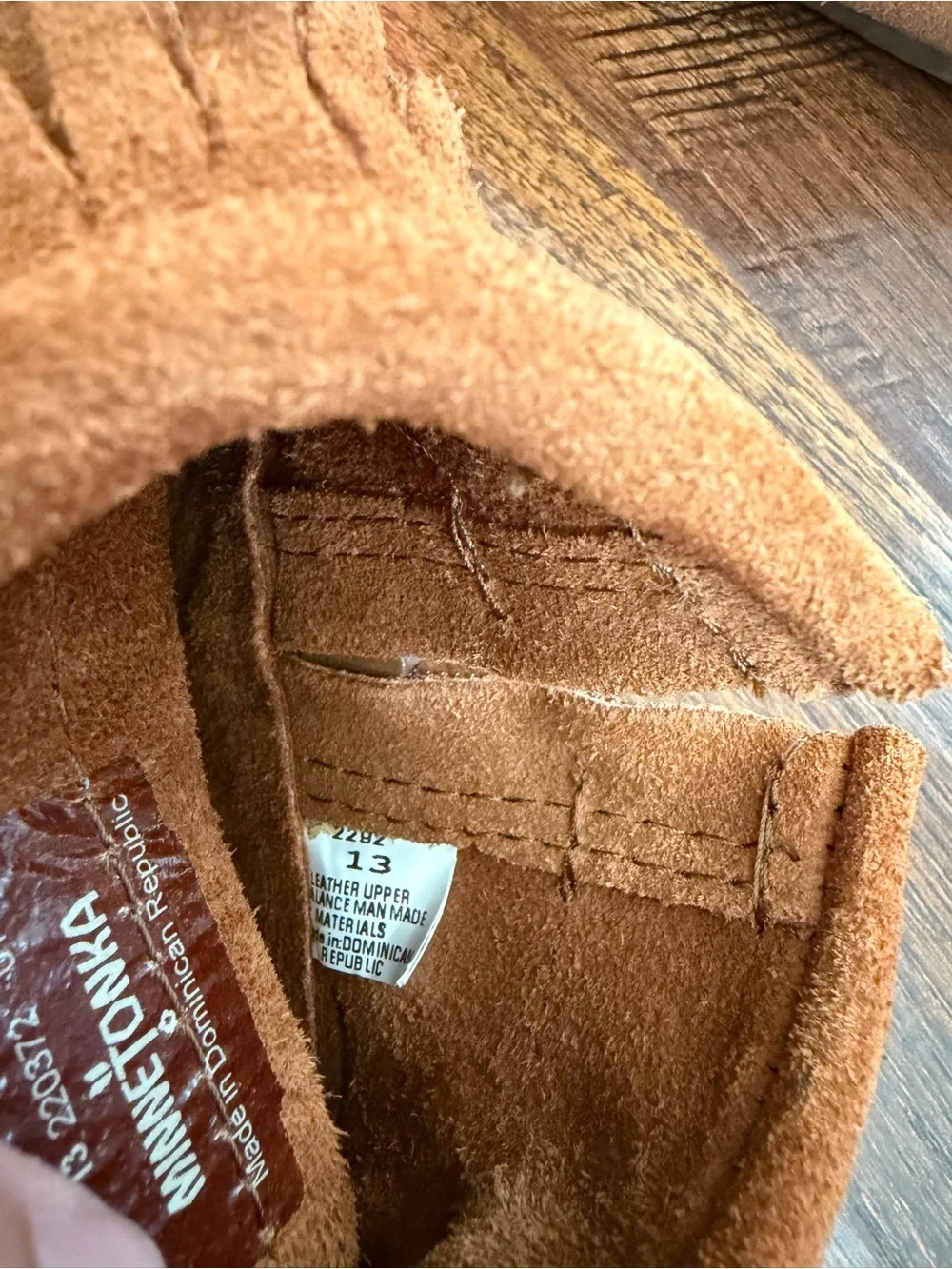 Minnetonka Kids Suede Fringe Moccasins - Chestnut Brown